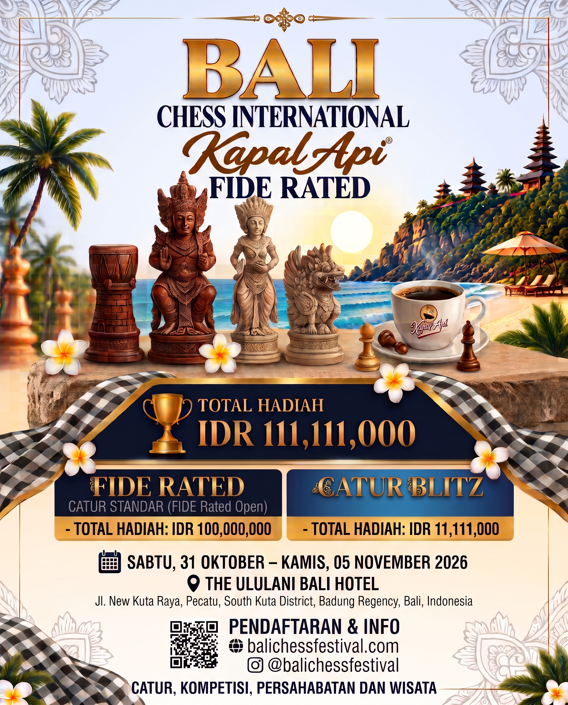 Tiara Nugraeni Eka Sutanti Terdaftar dalam Bali Chess Festival 2026